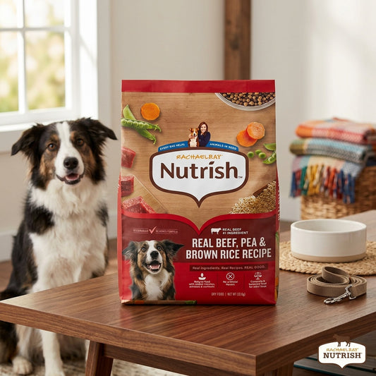Rachael Ray Nutrish Adult Dry Dog Food – Real Beef, Pea & Brown Rice Recipe 13 lb