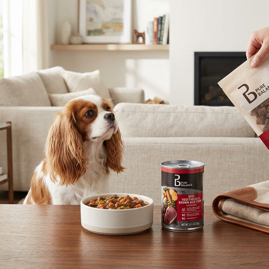 Pure Balance Grain-Free Wet Dog Food Beef Stew Adult Dogs 12 Pack 12.5 oz Cans Natural Recipe