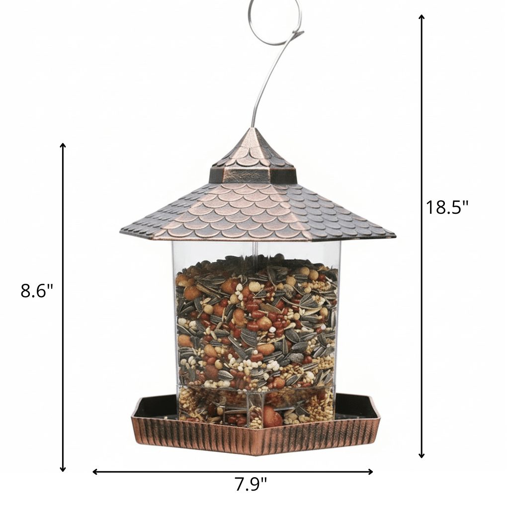 COPPERSHADE – Elegant bird feeder in copper look for weatherproof hanging decoration