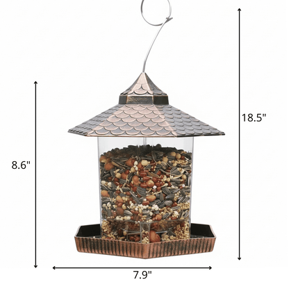 COPPERSHADE – Elegant bird feeder in copper look for weatherproof hanging decoration