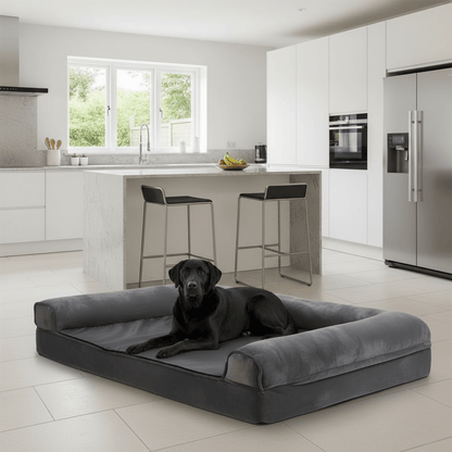 ZENHAVEN – Orthopedic dog bed made of memory foam with water-repellent cover & plush comfort