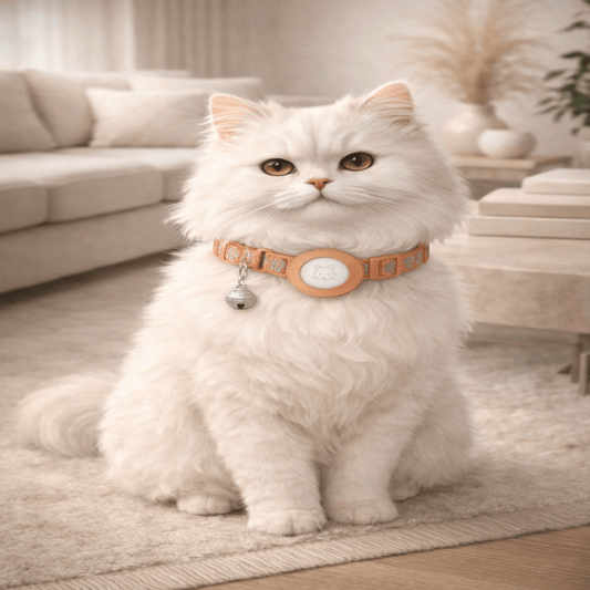 TRACKKITTY – Reflective Cat Collar with AirTag Holder and Safety Bell