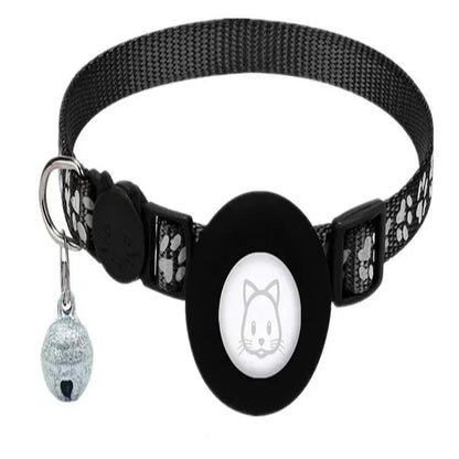 TRACKKITTY – Reflective Cat Collar with AirTag Holder and Safety Bell