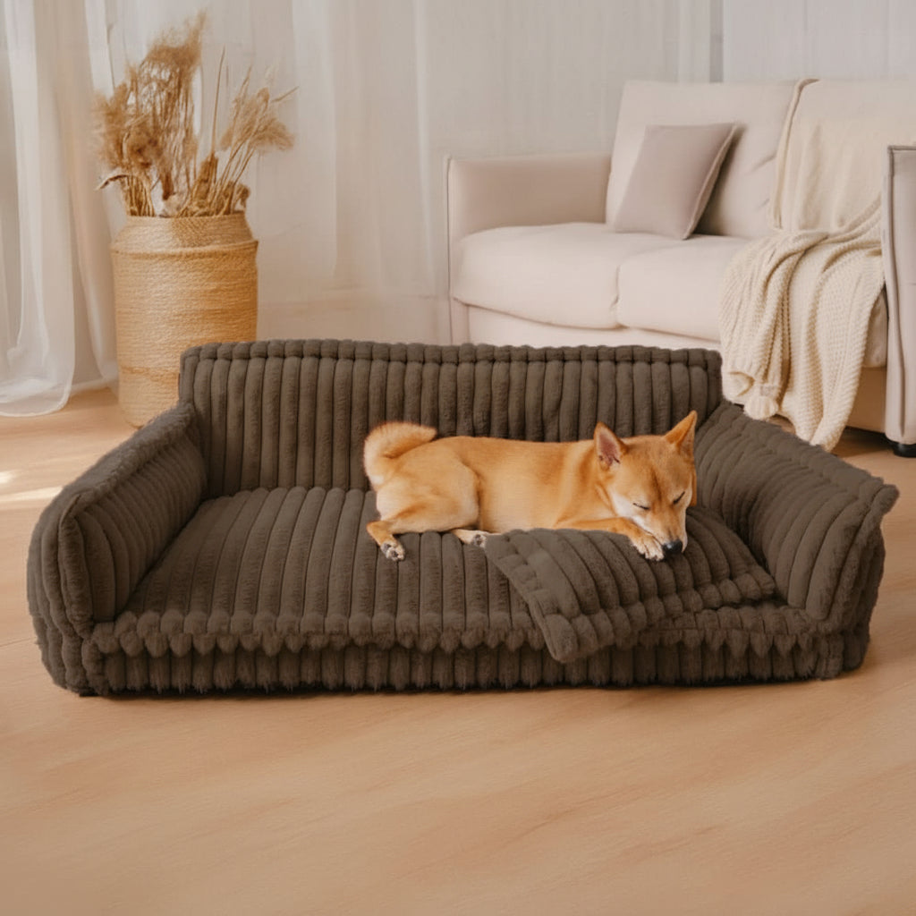 Snoozy Dream - Orthopaedic dog cushion with neck support & fluffy comfort