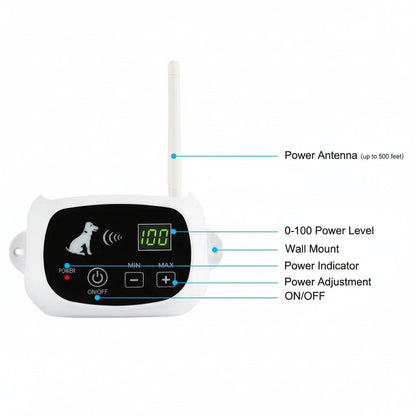 FETCHGUARD – Wireless Pet Fence with Sound & Vibration Warnings