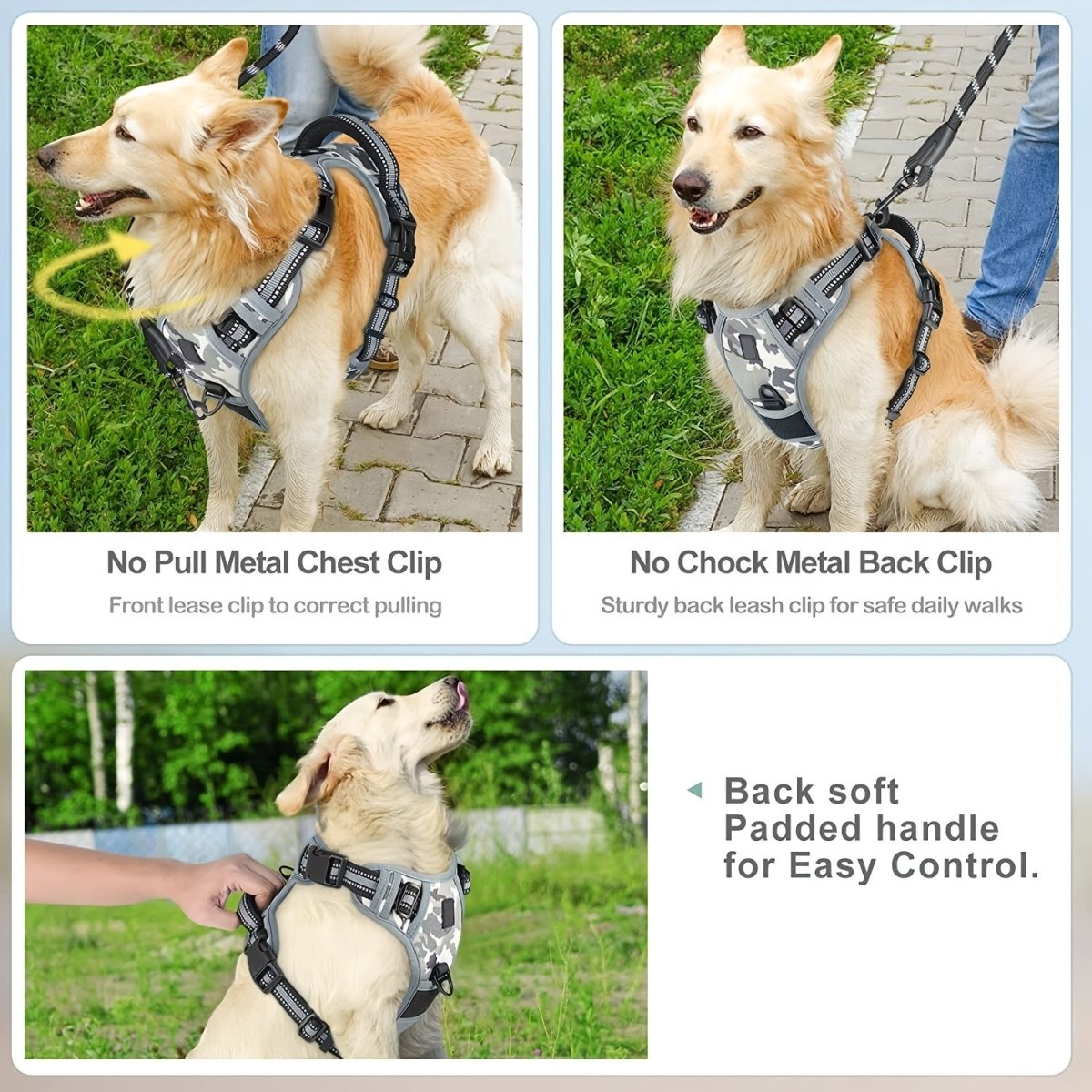 TRAILPAW – Reflective, breathable dog harness for small and large dogs