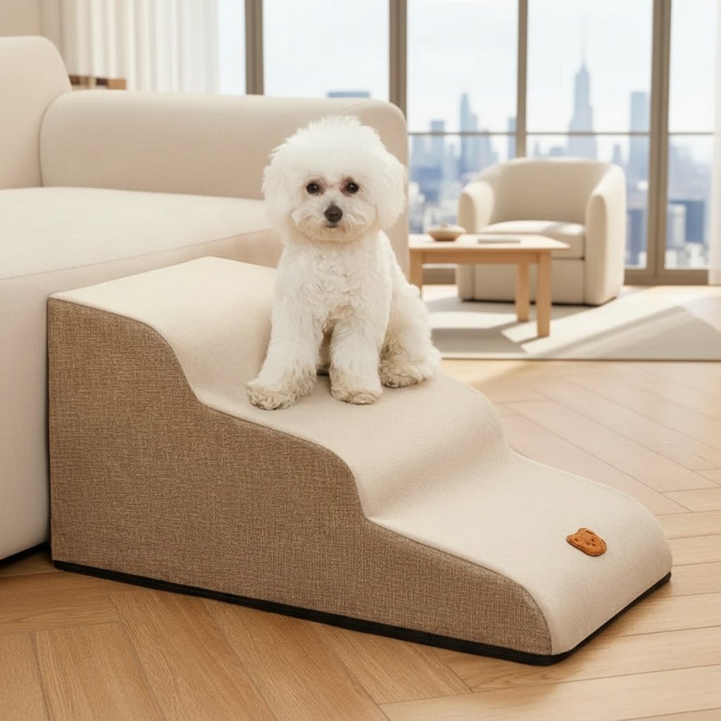 FURASCEND – Pet Bed Step Ladder with Non-Slip Steps for Small Dogs and Cats