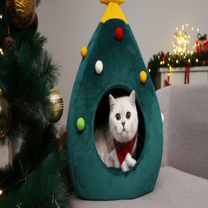 CATYPINE – Christmas Tree Cat Bed for a Cozy Winter Experience