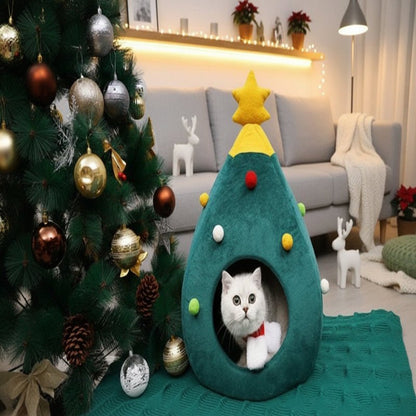 CATYPINE – Christmas Tree Cat Bed for a Cozy Winter Experience