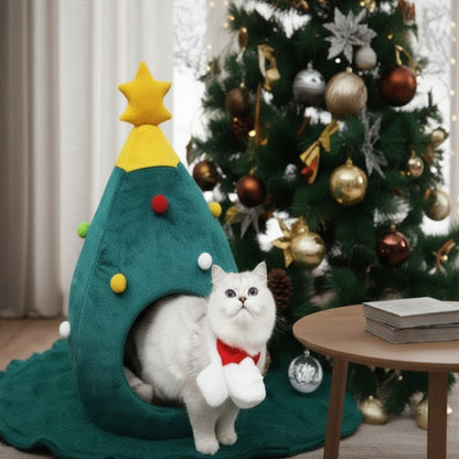 CATYPINE – Christmas Tree Cat Bed for a Cozy Winter Experience