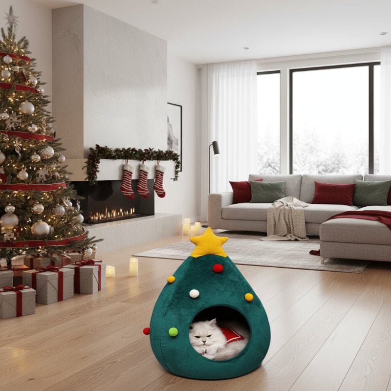 CATYPINE – Christmas Tree Cat Bed for a Cozy Winter Experience