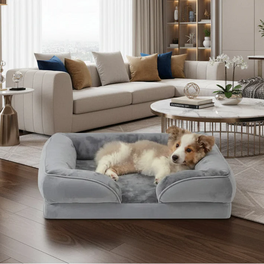 PETIQUE COMFORTBED – Orthopedic Dog Bed with Removable Velvet Cover
