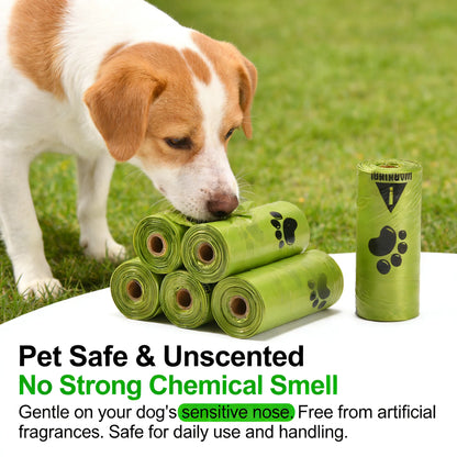 Eco-Friendly Dog Poop Bags – Leak-Proof Extra Thick Waste Bags for Dogs, Unscented, Durable EPI Material, Dog Walking & Outdoor Use