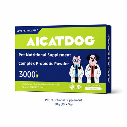 Dog & Cat Probiotic Powder 50g | 3000+ Gut Health & Digestive Support with Yeast & Vitamins
