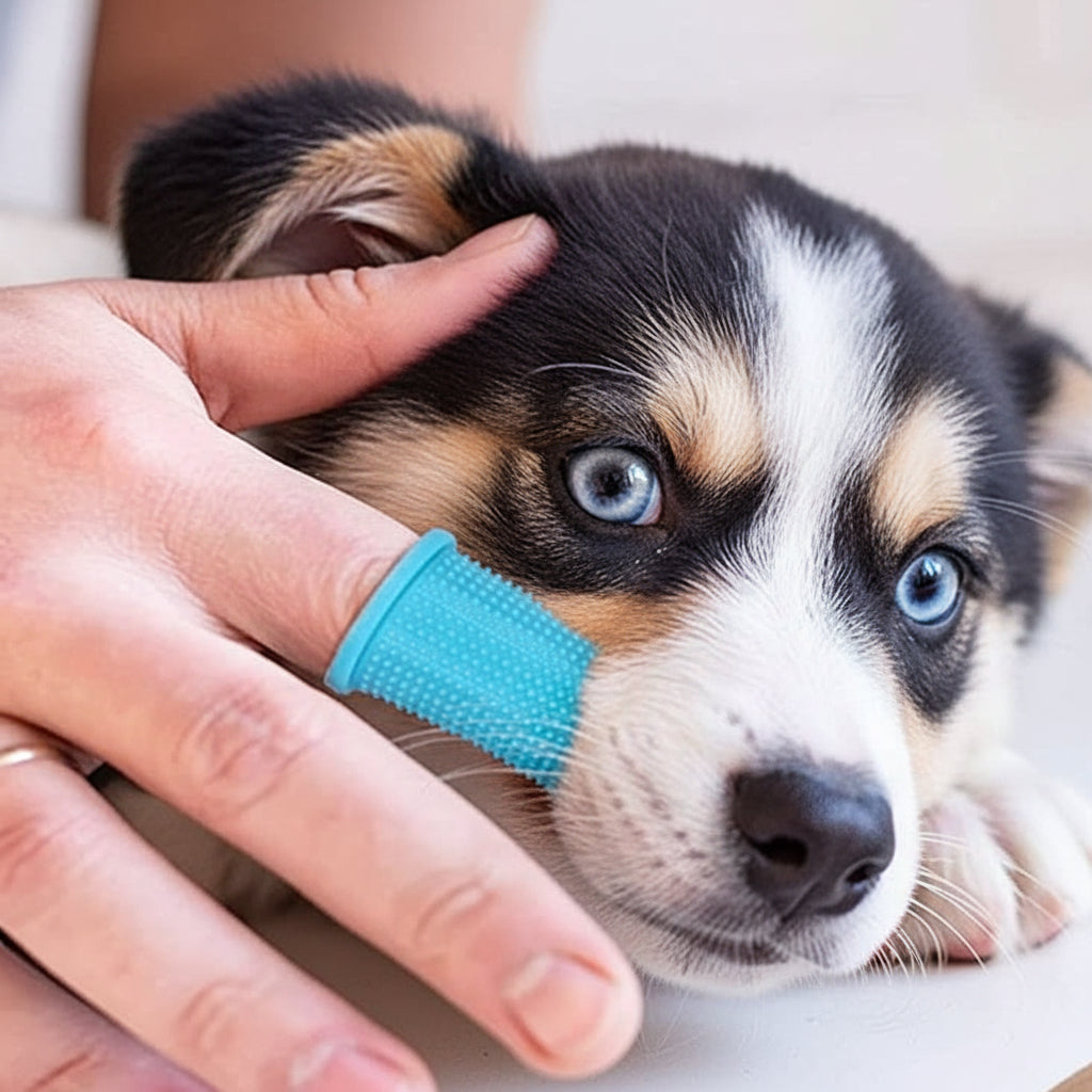 PAWCLEAN PRO - 360° silicone finger toothbrush for safe dental care for dogs