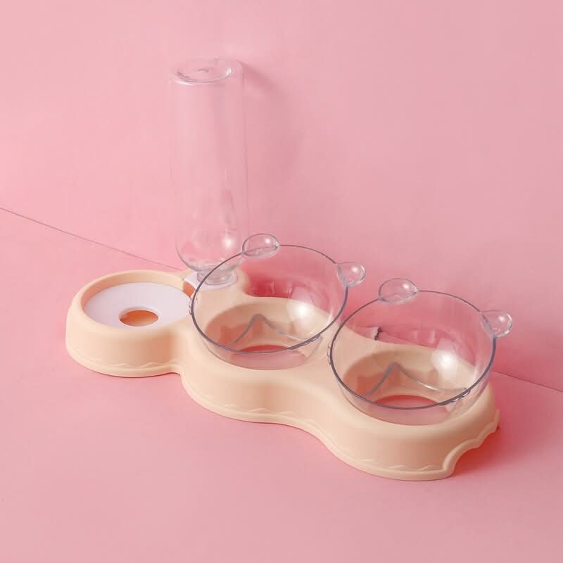 KARLFEAST - 3-in-1 feeding station with drinking dispenser & raised bowl