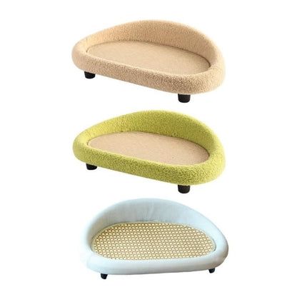 VelvetPaws Den – Stylish retreat with scratching surface & cozy cushion
