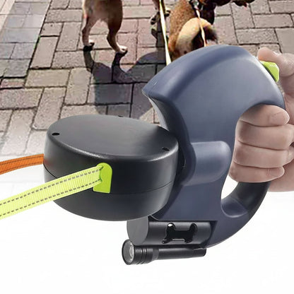PROPET DUO - Rolling lead for two dogs with integrated torch