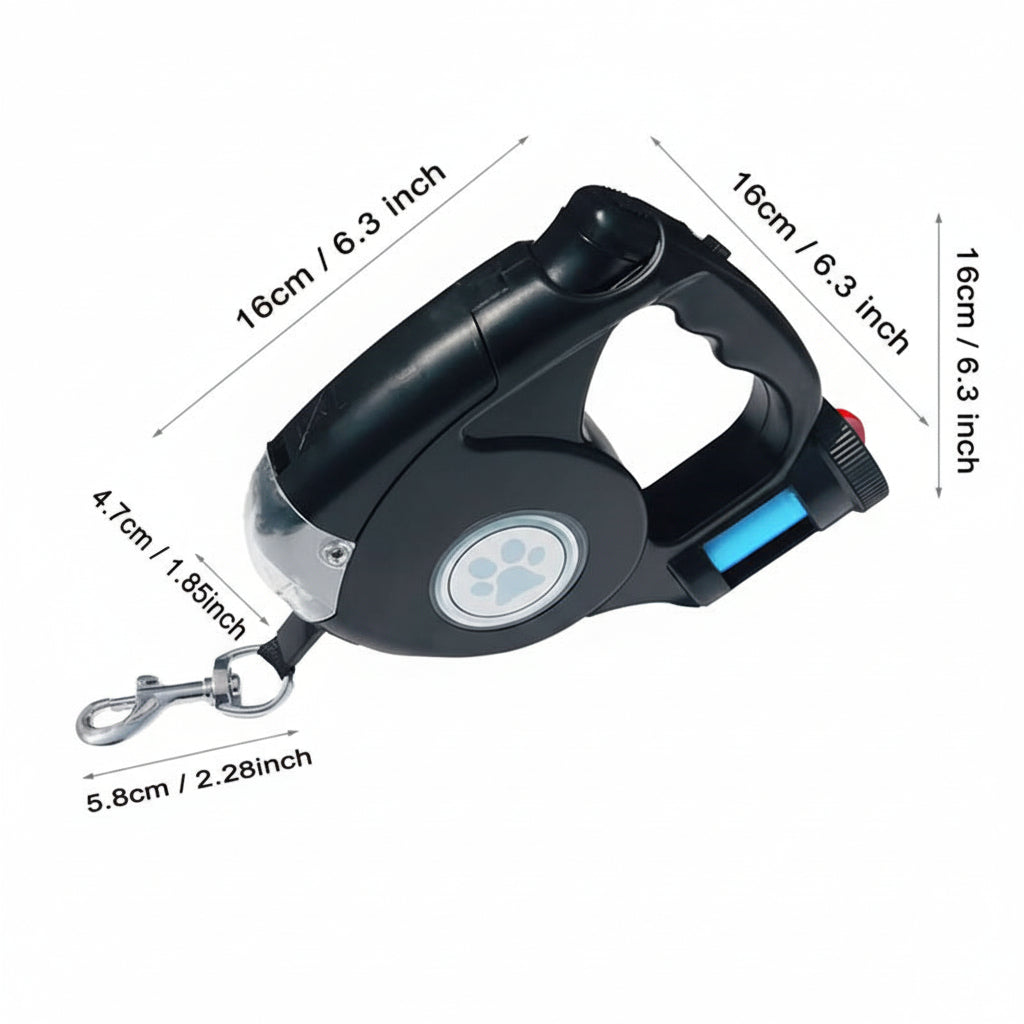 BRIGHTSTRIDE – LED Dog Leash with Integrated Flashlight for Safe Walks