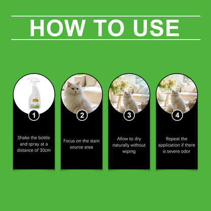 Pet Odor Eliminator Spray – Removes Cat & Dog Urine Odors from Carpet & Furniture