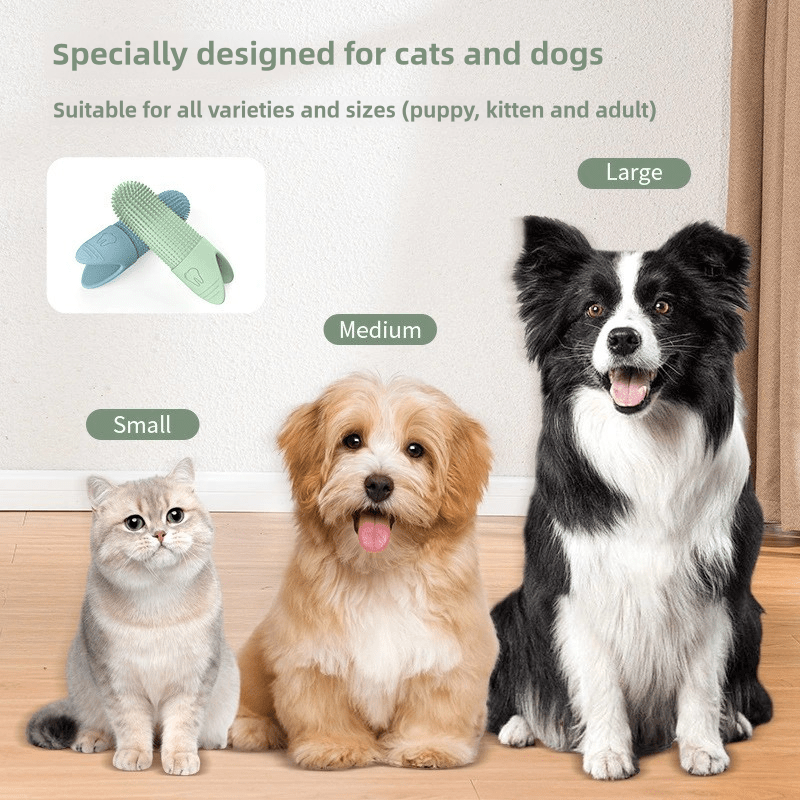 DENTEEZ – 360° Finger Toothbrush for Dogs & Cats