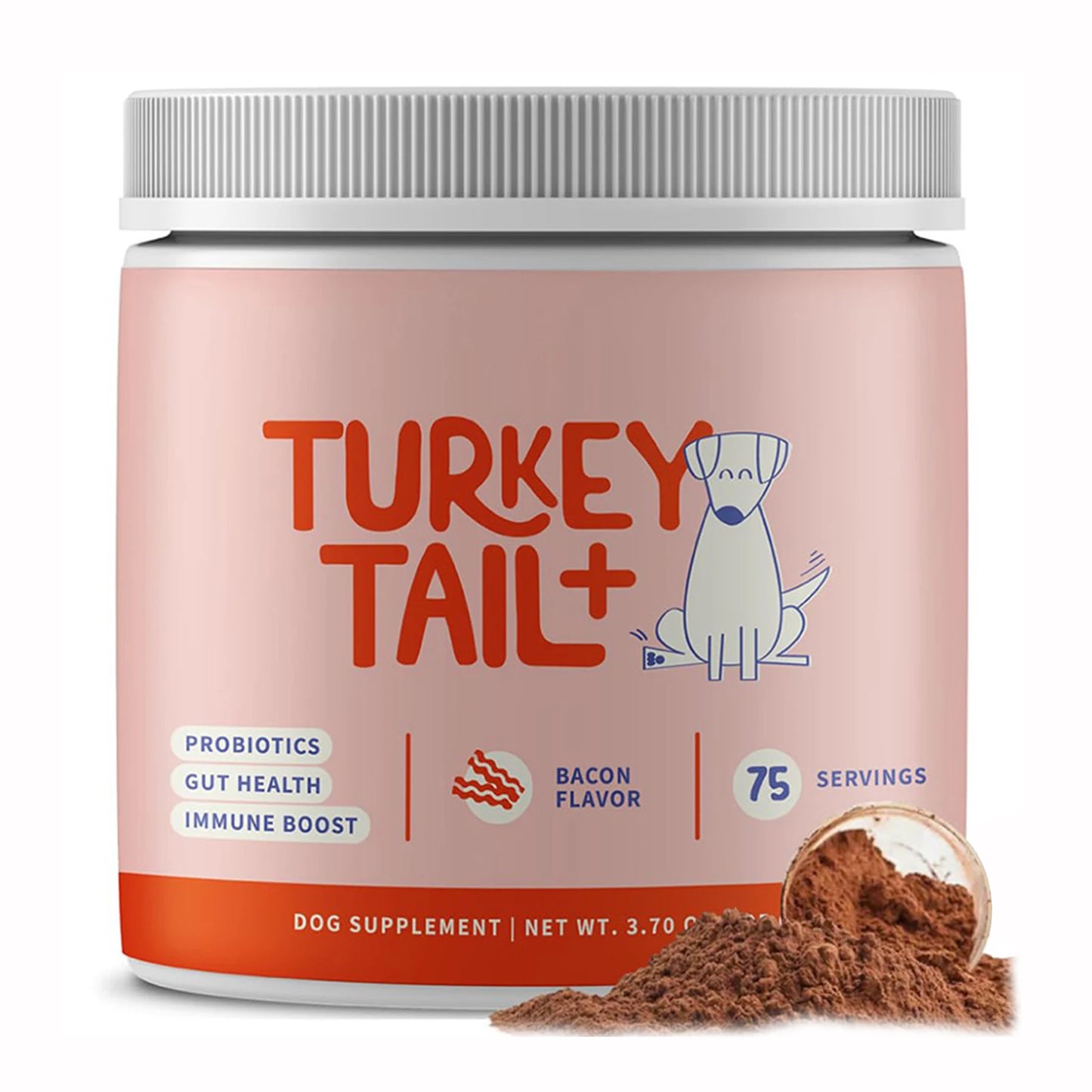 Turkey Tail Mushroom Supplement for Dogs – Immune Support Powder with Beta Glucans for Pet Health Care (100g)