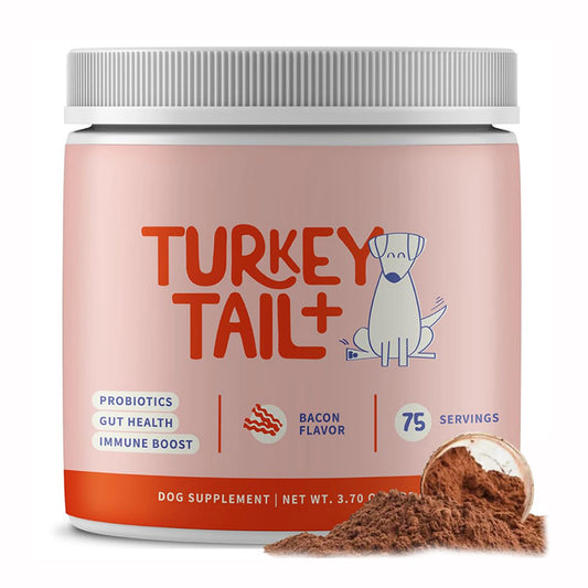 Turkey Tail Mushroom Supplement for Dogs – Immune Support Powder with Beta Glucans for Pet Health Care (100g)