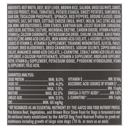 Pure Balance Grain-Free Wet Dog Food Beef Stew Adult Dogs 12 Pack 12.5 oz Cans Natural Recipe