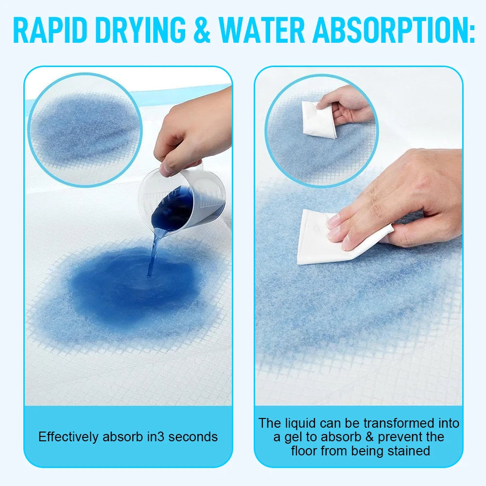 100PCS Super Absorbent Pet Training Pads | Leak-Proof Quick-Drying Disposable Pee Pads for Dogs & Cats, Puppy Housebreaking, Senior Incontinence & Travel Use