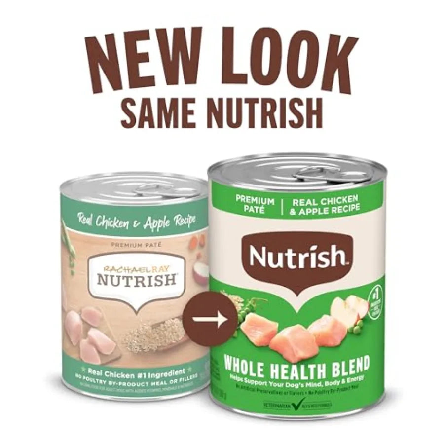 Rachael Ray Nutrish Premium Paté Wet Dog Food Variety Pack, 24 Count | Made with Real Meat, Complete and Balanced Nutrition, No Artificial Flavors or Preservatives