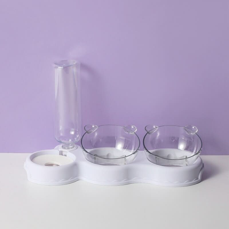 KARLFEAST - 3-in-1 feeding station with drinking dispenser & raised bowl
