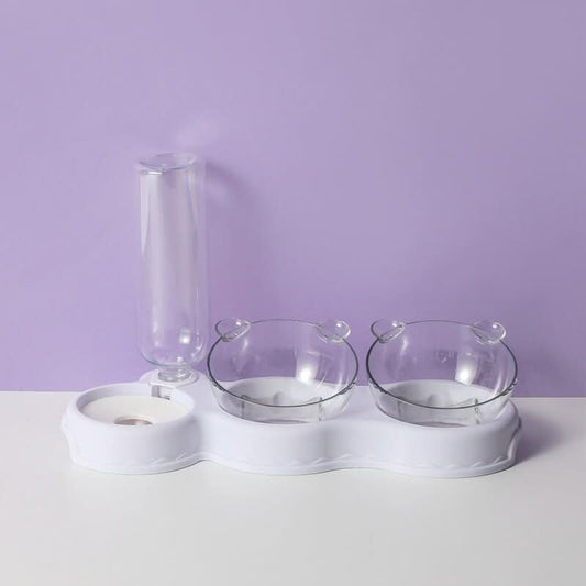 KARLFEAST - 3-in-1 feeding station with drinking dispenser & raised bowl