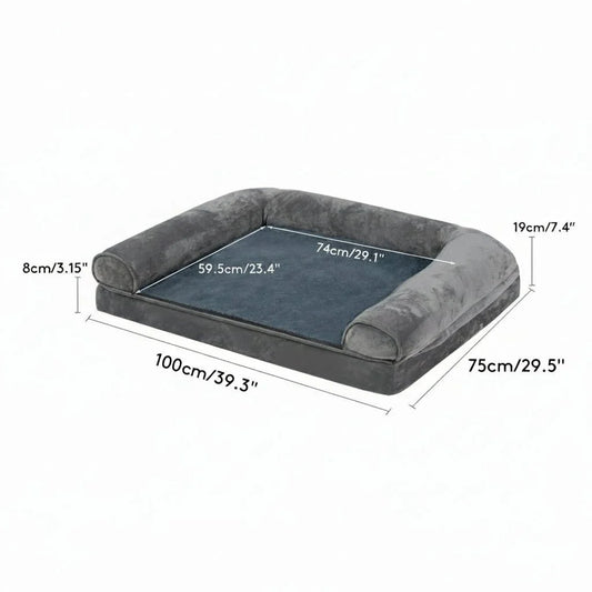 ZENHAVEN – Orthopedic dog bed made of memory foam with water-repellent cover & plush comfort