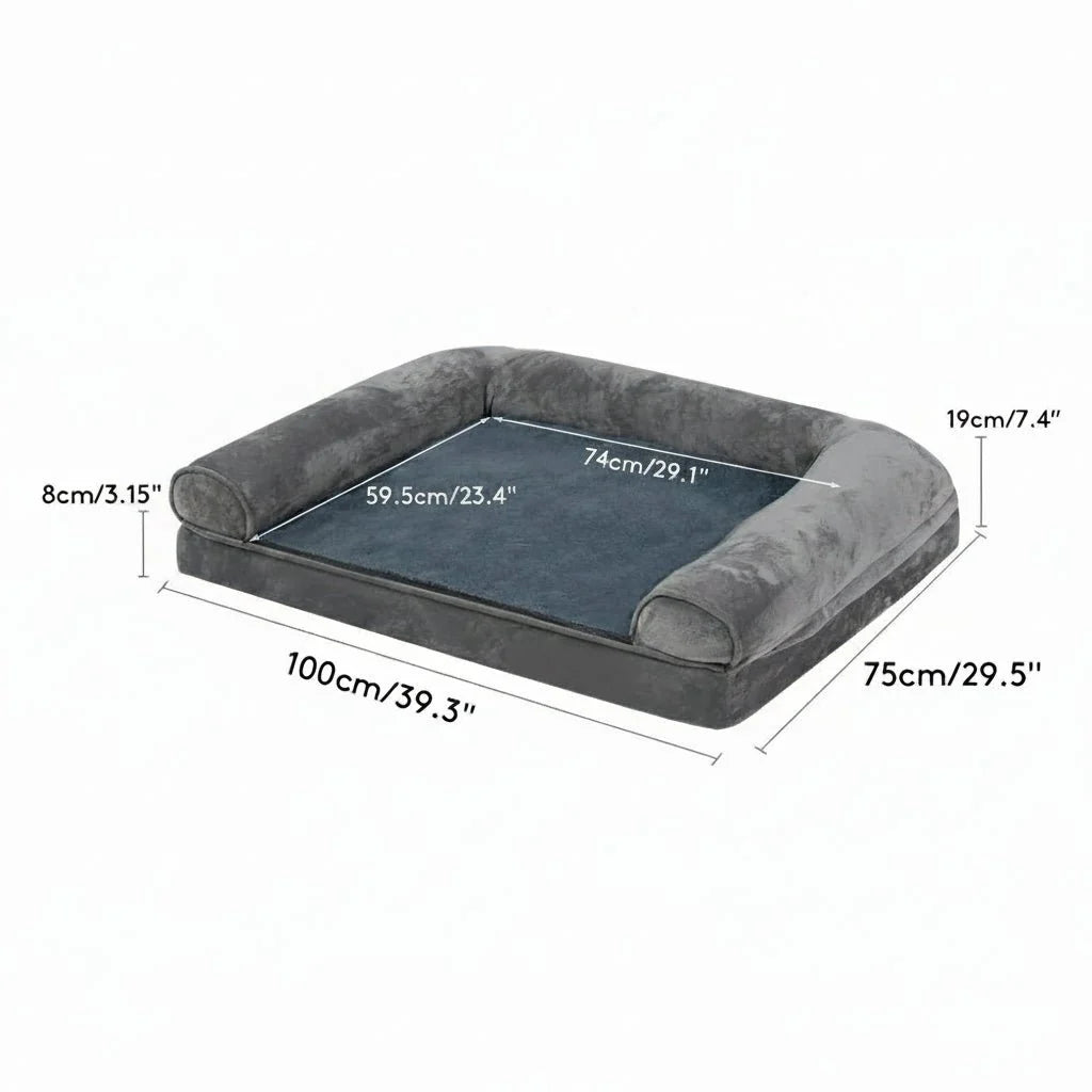 ZENHAVEN – Orthopedic dog bed made of memory foam with water-repellent cover & plush comfort