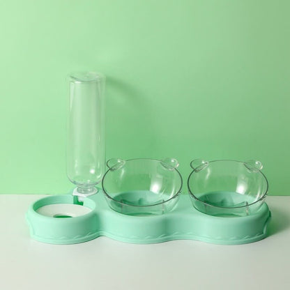 KARLFEAST - 3-in-1 feeding station with drinking dispenser & raised bowl