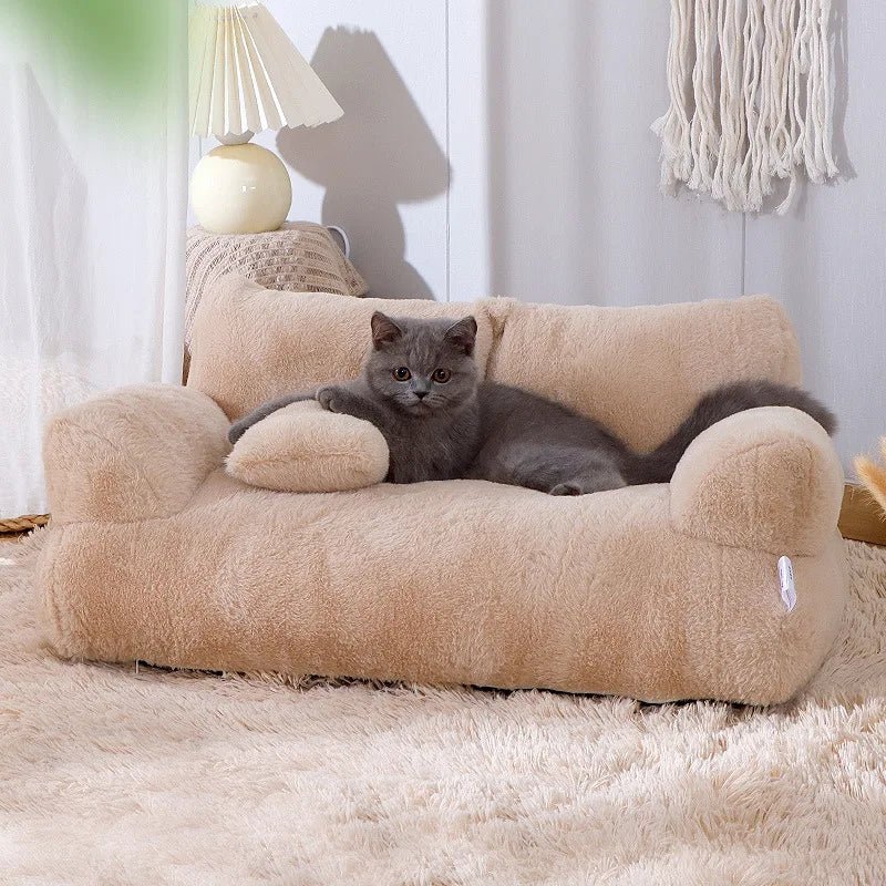 RELAXPAWS LOUNGER – Ergonomic Pet Sofa with Raised Edge & Washable Cover