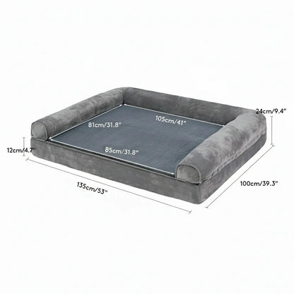 ZENHAVEN – Orthopedic dog bed made of memory foam with water-repellent cover & plush comfort