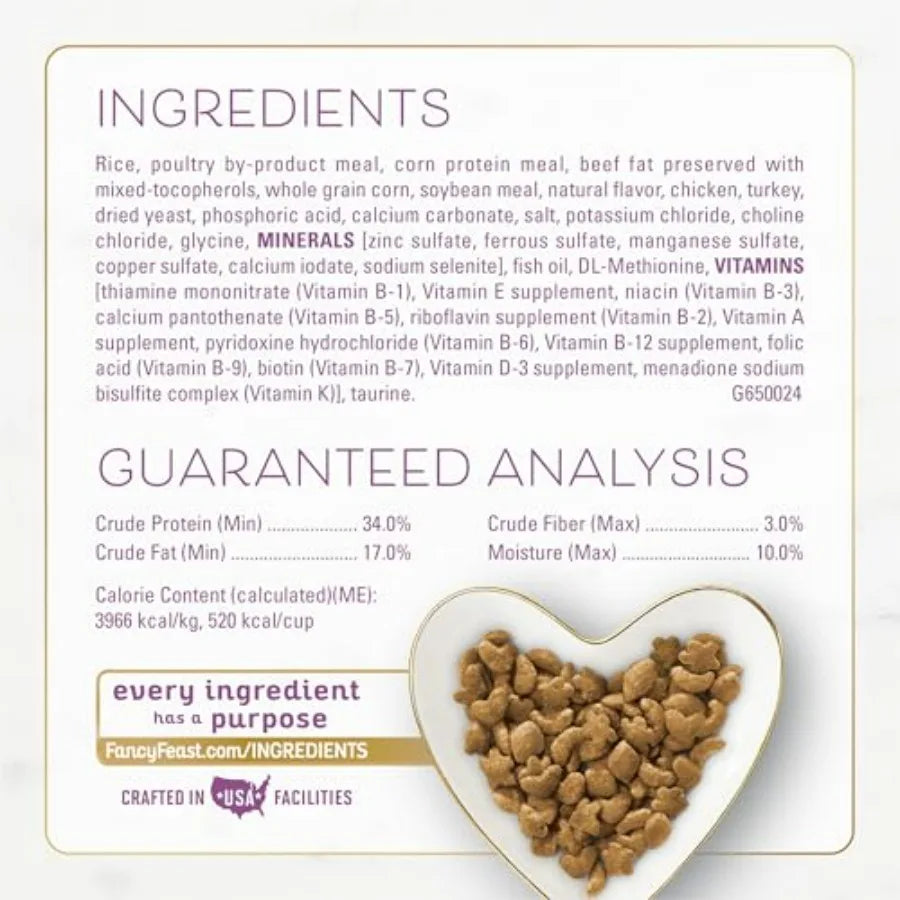 Purina Dry Cat Food with Chicken & Turkey, Savory Farm-Raised Recipe – 3 lb Bag