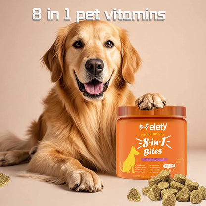 Dog Multivitamin Chewable – Hip & Joint Support, Skin & Coat Health Supplement with Omega 3 Fish Oil for Puppies, Adults & Senior Dogs