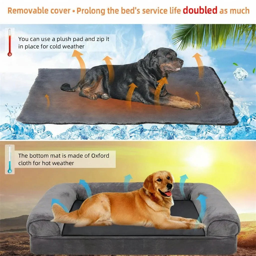 ZENHAVEN – Orthopedic dog bed made of memory foam with water-repellent cover & plush comfort