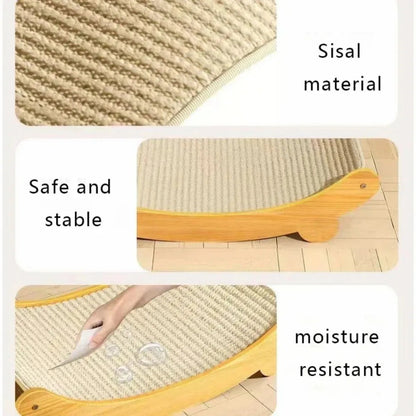 CATTERREST – Wooden scratching panel with integrated, cozy cat bed
