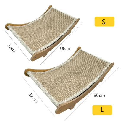 CATTERREST – Wooden scratching panel with integrated, cozy cat bed