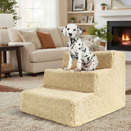 PAWASCEND MINI – Portable 3-step dog staircase for small pets