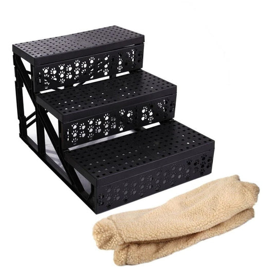 PAWASCEND MINI – Portable 3-step dog staircase for small pets