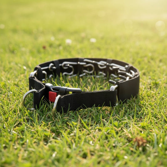 SECURELINK – Dog Training Prong Collar with Robust Steel & Soft Nylon Protection