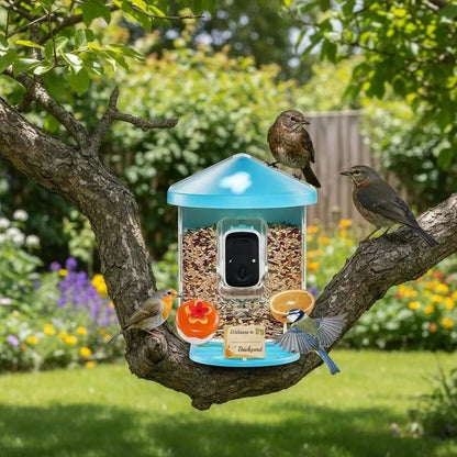 Smart Bird Feeder with Camera 2K HD | AI Bird Species Recognition | Solar Powered