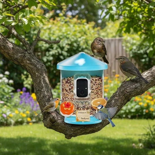 Smart Bird Feeder with Camera 2K HD | AI Bird Species Recognition | Solar Powered