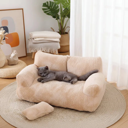 RELAXPAWS LOUNGER – Ergonomic Pet Sofa with Raised Edge & Washable Cover