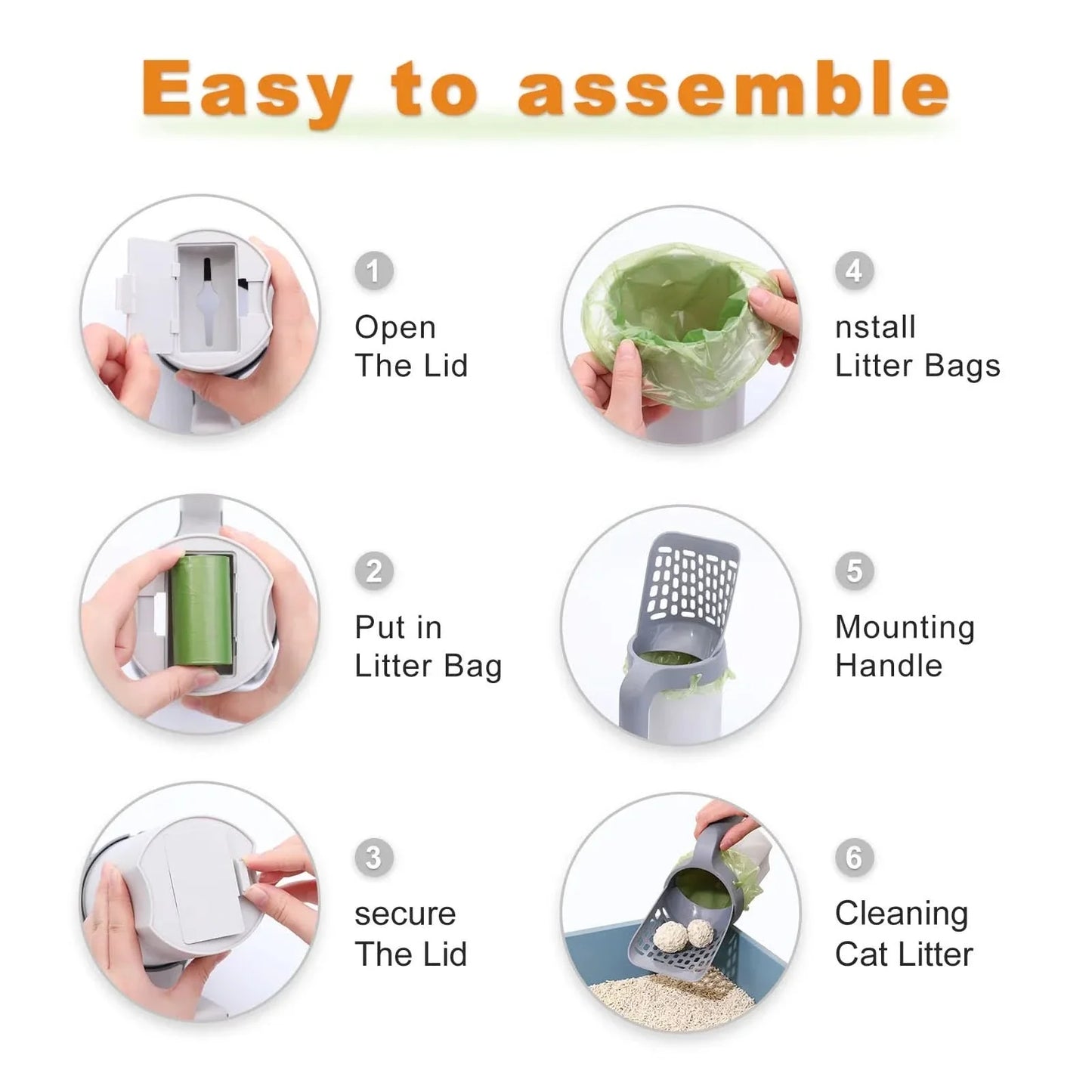 EASYSCOOP - Hygienic cat scoop with odour-stop function