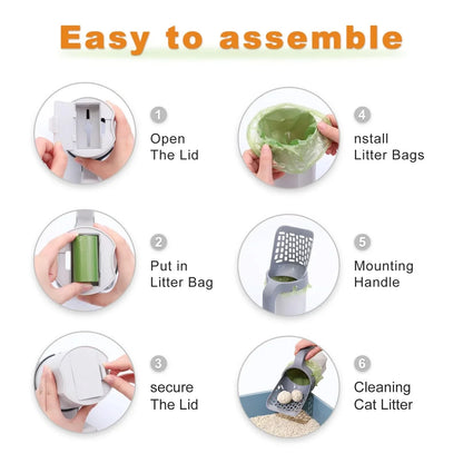 EASYSCOOP - Hygienic cat scoop with odour-stop function